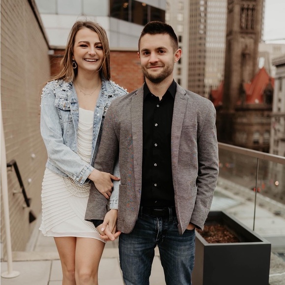 White Dress with Pearl Embellishment - Picture 5 of 5